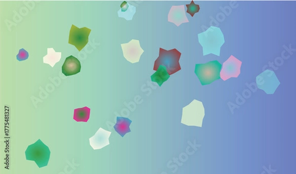 Fototapeta Abstract gradient background with floating geometric shapes perfect for contemporary designs and modern art