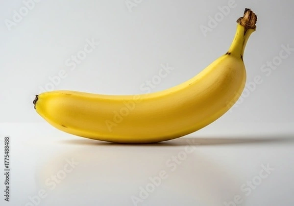 Obraz Bright yellow, perfectly ripe banana, healthy tropical fruit snack. Ideal source of energy and potassium, ready to be eaten ,potassium ,vegetarian ,whole