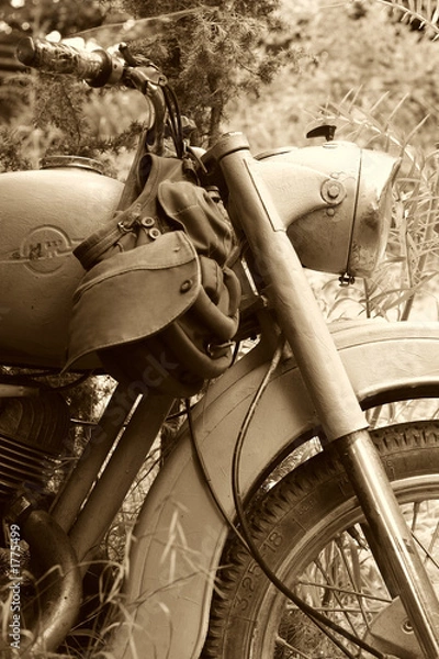 Fototapeta classic old motorcycle