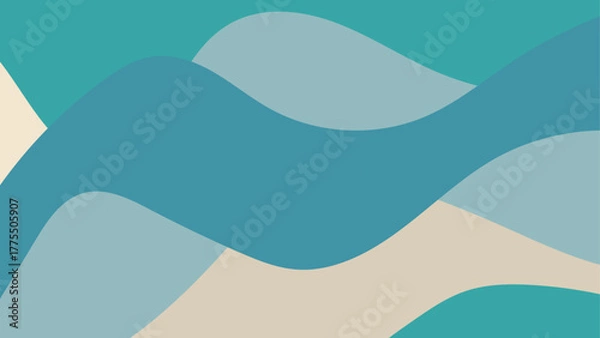 Fototapeta  Abstract summer background vector with soft colorful waves and warm gradient tones. Modern minimal design for tropical themes, poster, banner, or seasonal sale template.