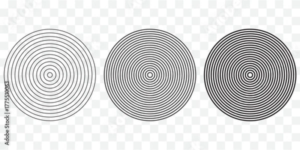 Obraz Sunburst element. Radial stripes background. Sunburst icon collection. Retro sunburst design. Vector illustration. Abstract line circle vector background.