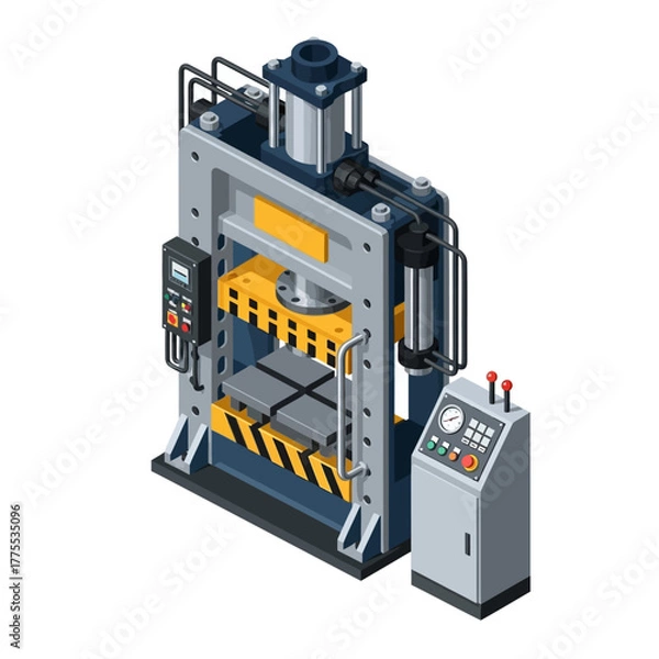 Obraz Heavy Duty Factory Vector Metal Forming and Stamping Machinery