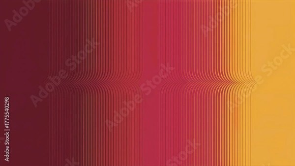 Fototapeta Abstract red and yellow gradient background with vertical lines pattern