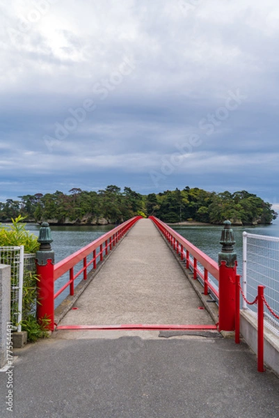 Obraz 松島の福浦島にかかる福浦橋の風景