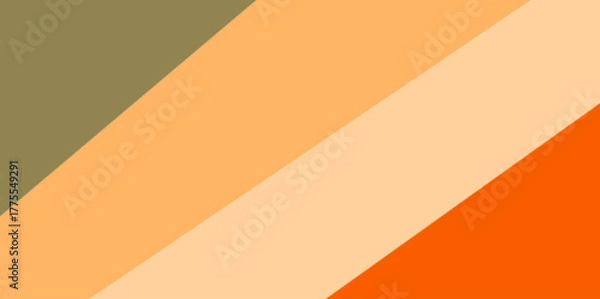 Obraz Slanted Diagonal Color Stripe Illustration Vector Background. Geometric vector background with thick, clean diagonal stripes in a warm, earthy color scheme.
