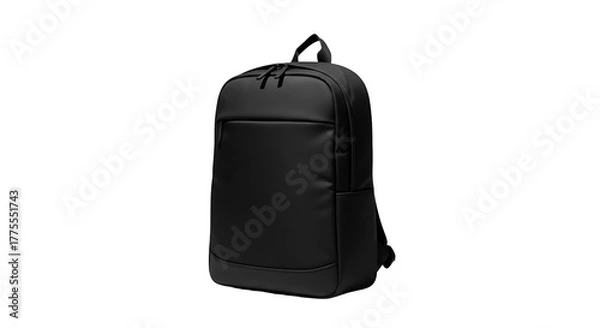 Obraz Black backpack for everyday use simple design practical and stylish.