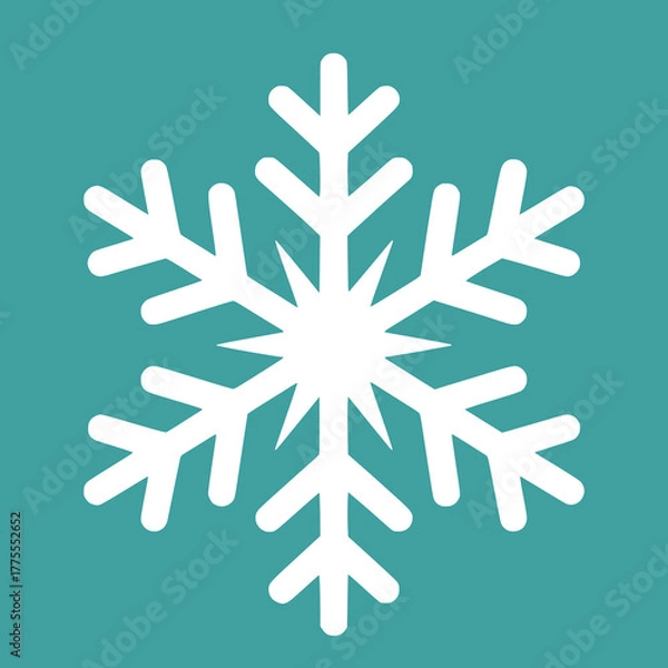Fototapeta White snowflake vector