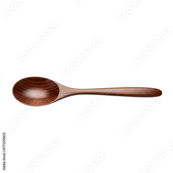 Fototapeta Wooden Spoon with Grain Detail isolated on a transparent background