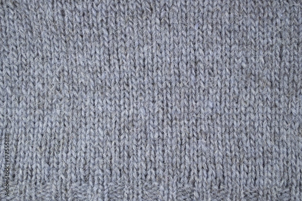 Fototapeta background knitted fabric.  Knitted Wool Background.