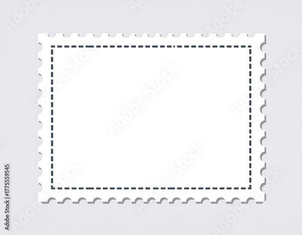 Fototapeta Blank Postage Stamp Template.