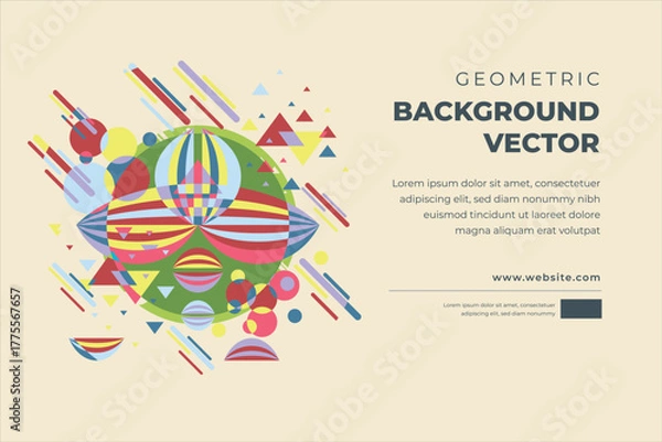 Obraz geometric shapes mosaic background