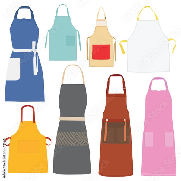 Fototapeta Cooking Apron Vector Icons, And Graphics Design Illustration
