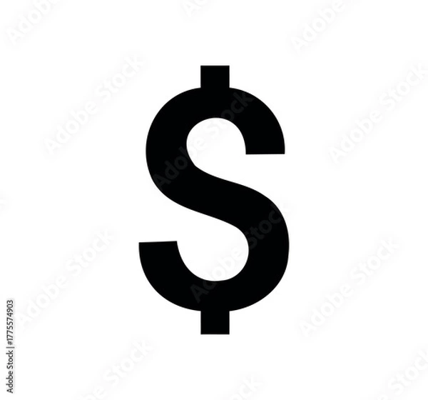 Obraz American dollar sign icon vector illustration. dollar flat icon for apps and websites