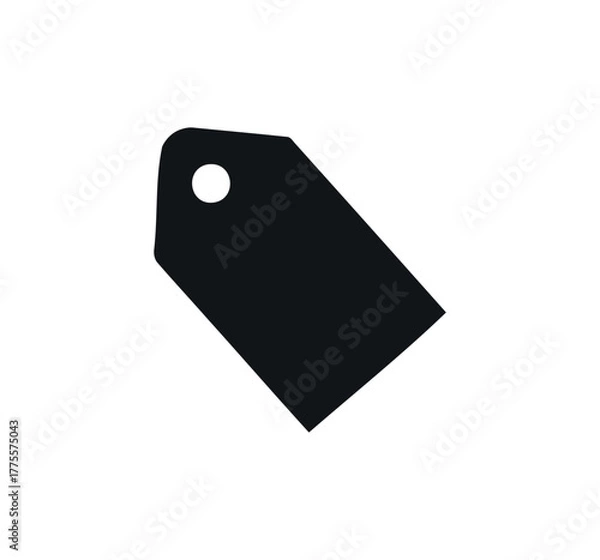 Obraz Vector Price Tag and Hang Tag Flat Icons ideal for Apps, Online Store and Web Design