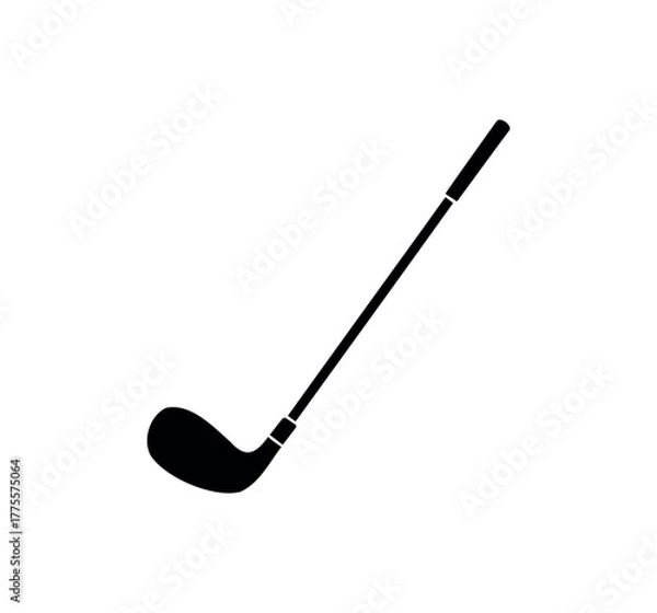 Obraz golf club vector on white background. golf club silhouette vector flat illustration design. golf club flat vector icon for sports apps and websites.