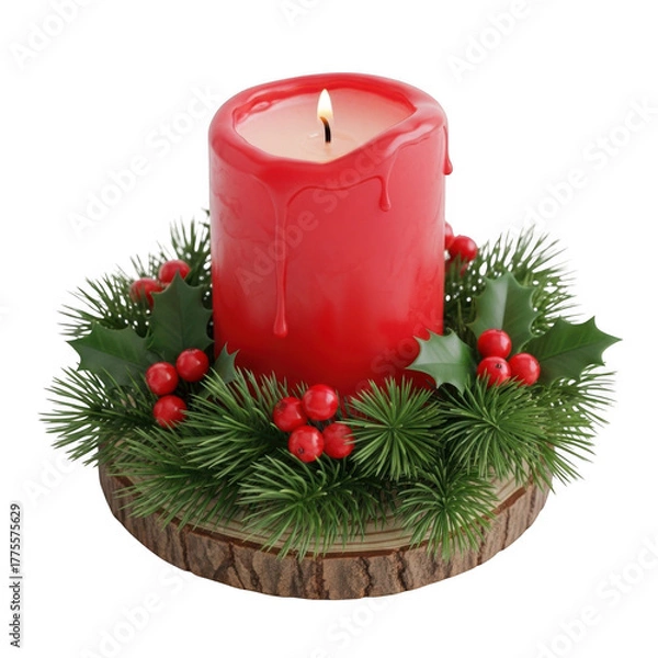 Obraz Candle isolated on transparent background