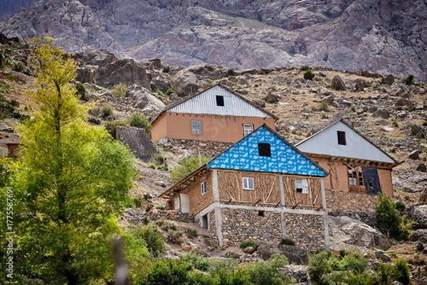 Obraz Tajik rural mountain architecture