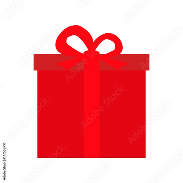 Obraz festive gift in a red box