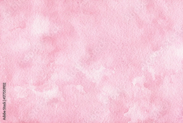 Fototapeta Hand painted pink watercolor background. Usable as a texture for wedding invitations, greeting cards design and more.