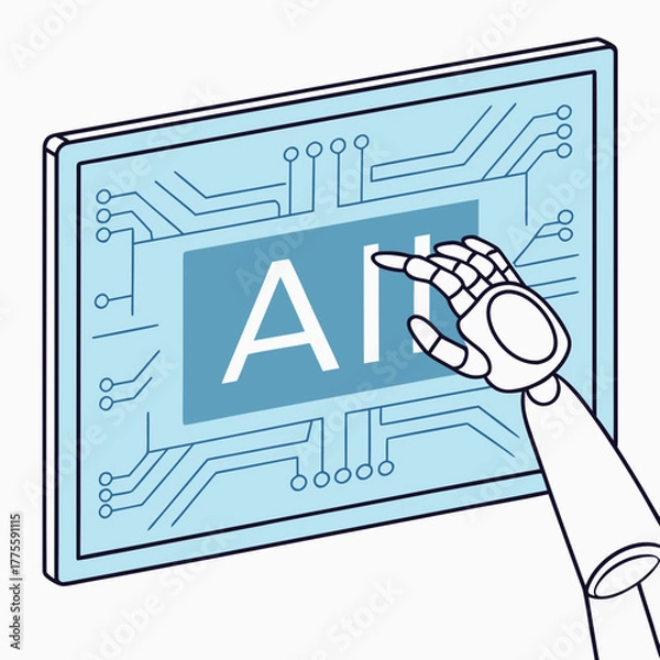 Obraz hand drawing a pencil