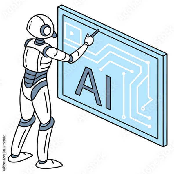 Obraz business man drawing chart