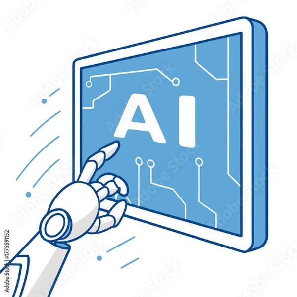 Obraz hand drawing a pencil