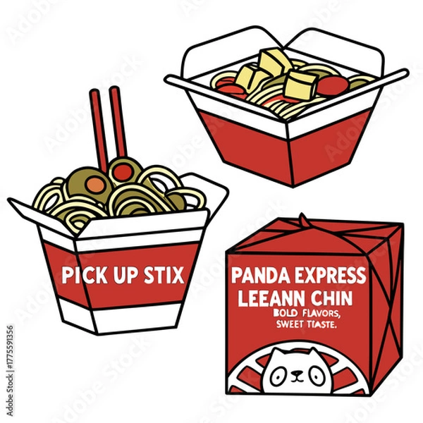 Obraz fast food flat icon