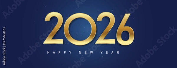 Obraz 2026 Happy New Year Background Design. Greeting Card, Banner, Poster. Vector Illustration.