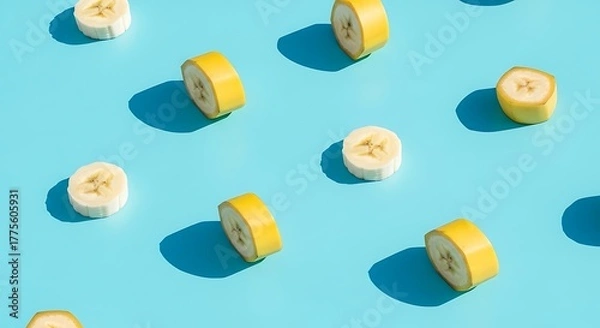 Fototapeta Colorful Easter eggs seamless pattern with yellow, blue, and green objects on white