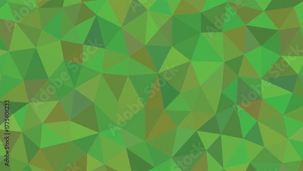 Fototapeta Abstract geometric background of green triangles and polygons in low poly style