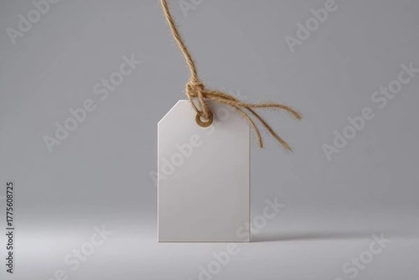 Fototapeta Blank tag with twine string