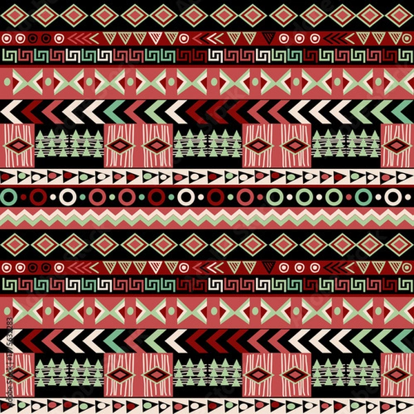 Obraz Ethnic motifs design, seamless pattern.eps