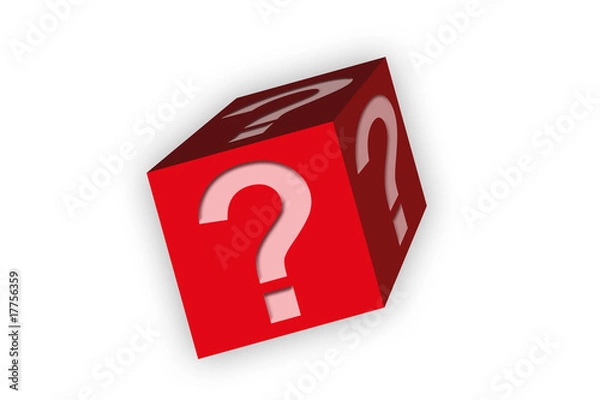 Obraz Fragezeichenwürfel