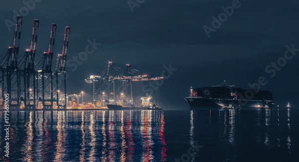 Fototapeta container port of Gdansk