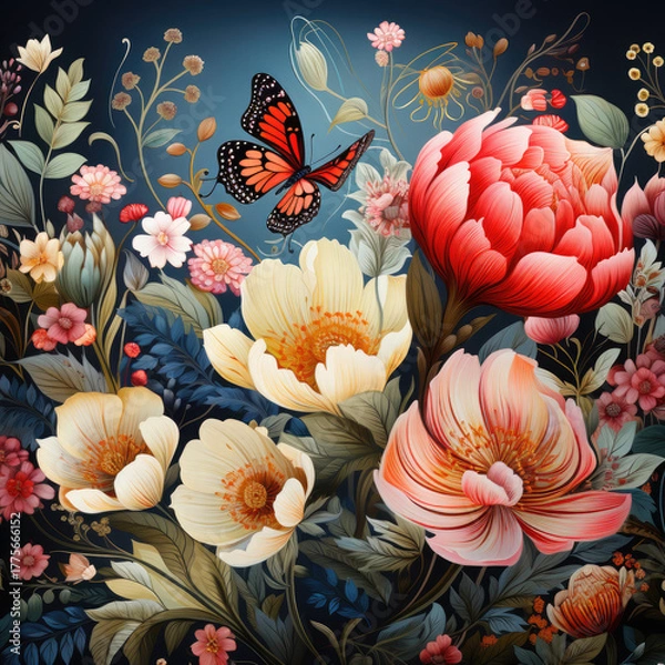 Obraz Seamless Floral Background Art