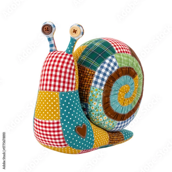 Fototapeta LA SERIE DEI PUPAZZI DI PEZZA UNA LUMACA 