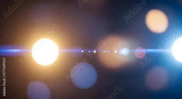 Fototapeta Abstract Background with Blurred Police Lights in Motion. a close up of a colorful background with lights.