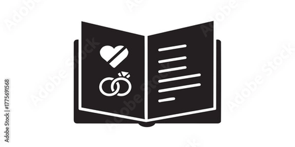 Obraz Wedding ceremony program icon vector