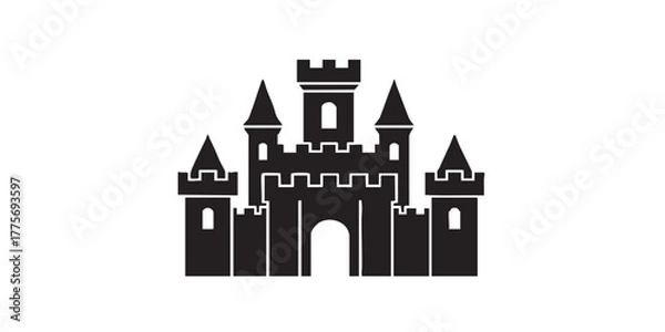 Obraz Toy castle icon vector