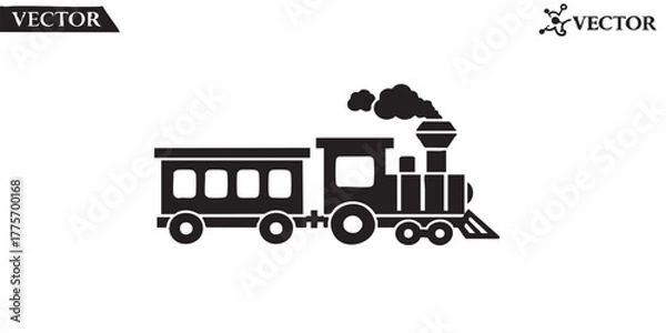 Obraz Toy train icon vector