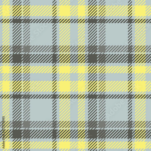 Fototapeta Color twill scotland textile seamless pattern. Fabric texture check tartan plaid. Abstract geometric background for cloth, card, fabric. Monochrome graphic repeating design. Modern squared ornament.