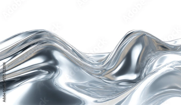 Obraz Abstract liquid metal waves
