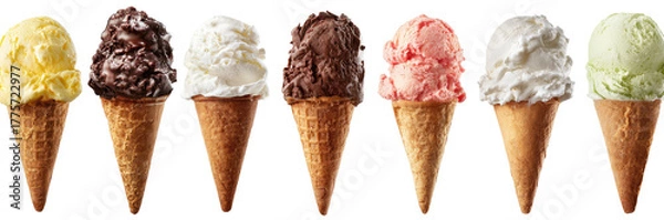 Obraz Assorted ice cream cones (2)