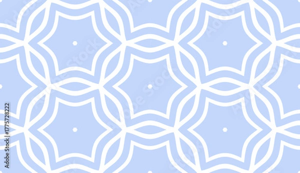 Fototapeta Abstract Seamless Geometric Hexagons Light Blue Pattern. 