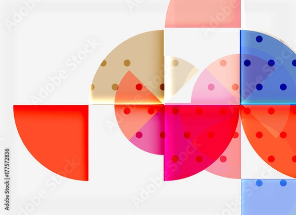 Fototapeta Circle elements on black background