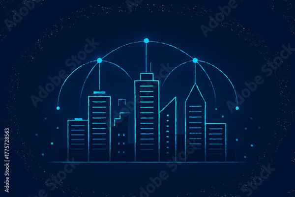 Obraz abstract city background