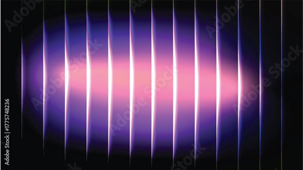 Obraz PrintVibrant Gradient Spectrum with Wavy Line Flow