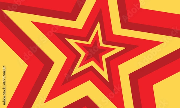 Obraz Abstract red yellow star background