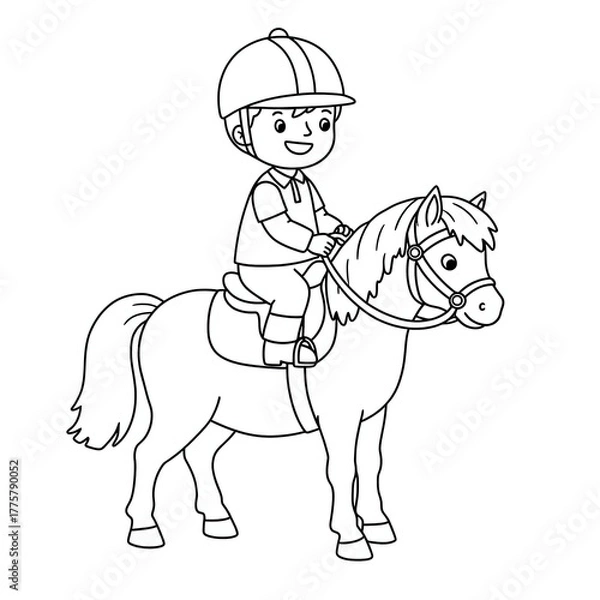 Fototapeta Child on a pony