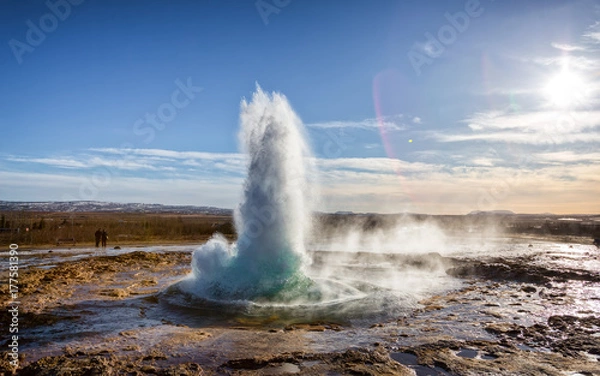Obraz Strokkur geysir eruption, Golden Circle, Iceland